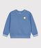 Children's plain cotton sweatshirt blue
