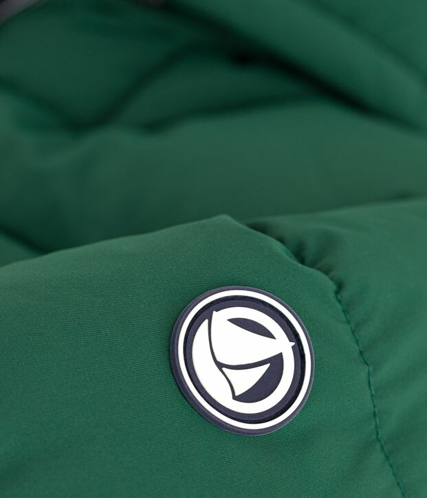 Children's plain puffer jacket green