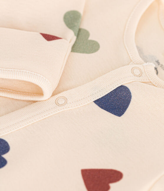 Babies' Cotton Jumpsuit/Sleeping Bag AVALANCHE white/MULTICO
