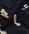 Boy's lined duffel coat in wool broadcloth SMOKING blue
