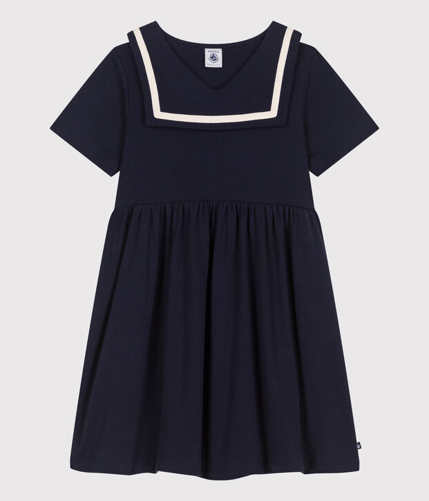 Children's short-sleeved plain cotton dress SMOKING