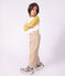 Children's long-sleeved colourblock cotton T-shirt Ecru/multicolor