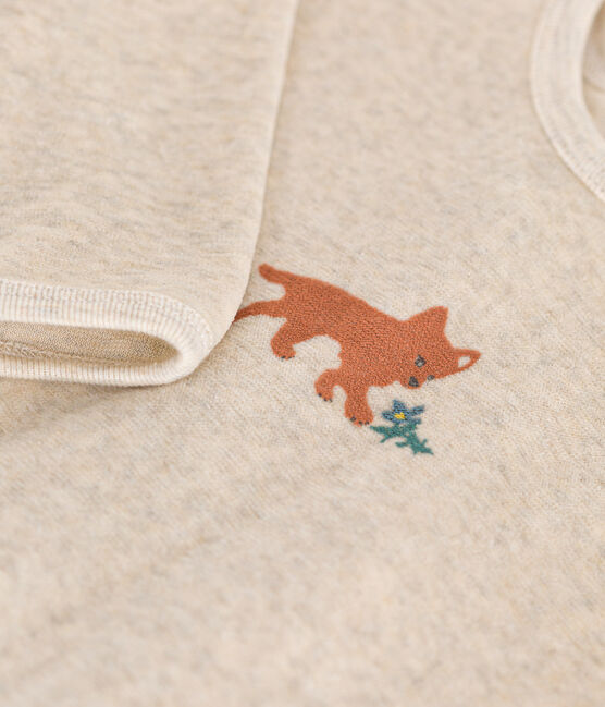 Babies' Velour Gondola Pyjamas MONTELIMAR CHINE beige