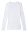 Women's long-sleeved lightweight cotton t-shirt MARSHMALLOW white