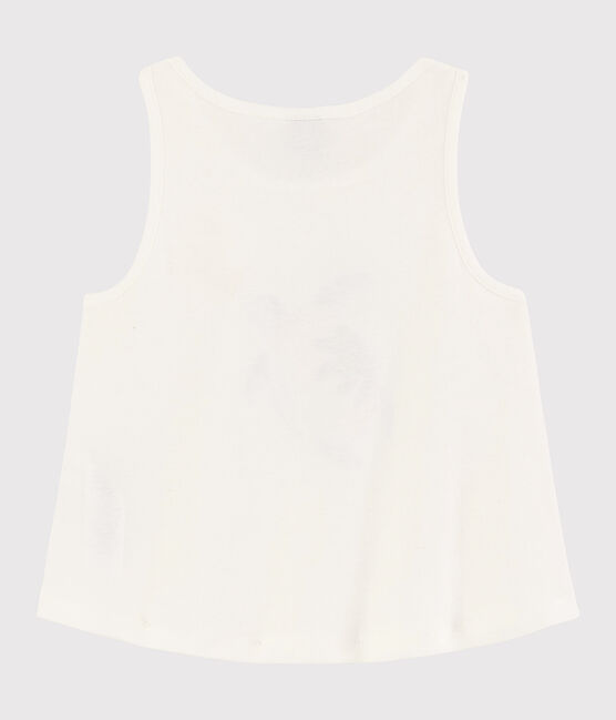 Girls' Cotton Vest MARSHMALLOW white
