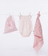Two-piece newborn baby set with rompers and a muslin