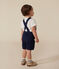 Babies' Serge Dungaree Shorts MEDIEVAL blue
