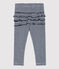 Babies' Cotton Leggings SMOKING blue/MARSHMALLOW white