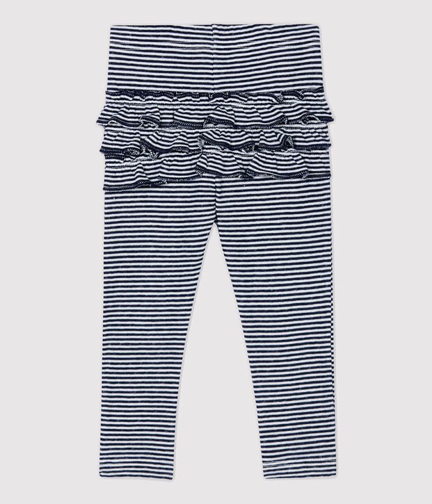 Babies' Cotton Leggings blue/white