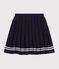 Children's short pleated skirt in plain cotton knit SMOKING