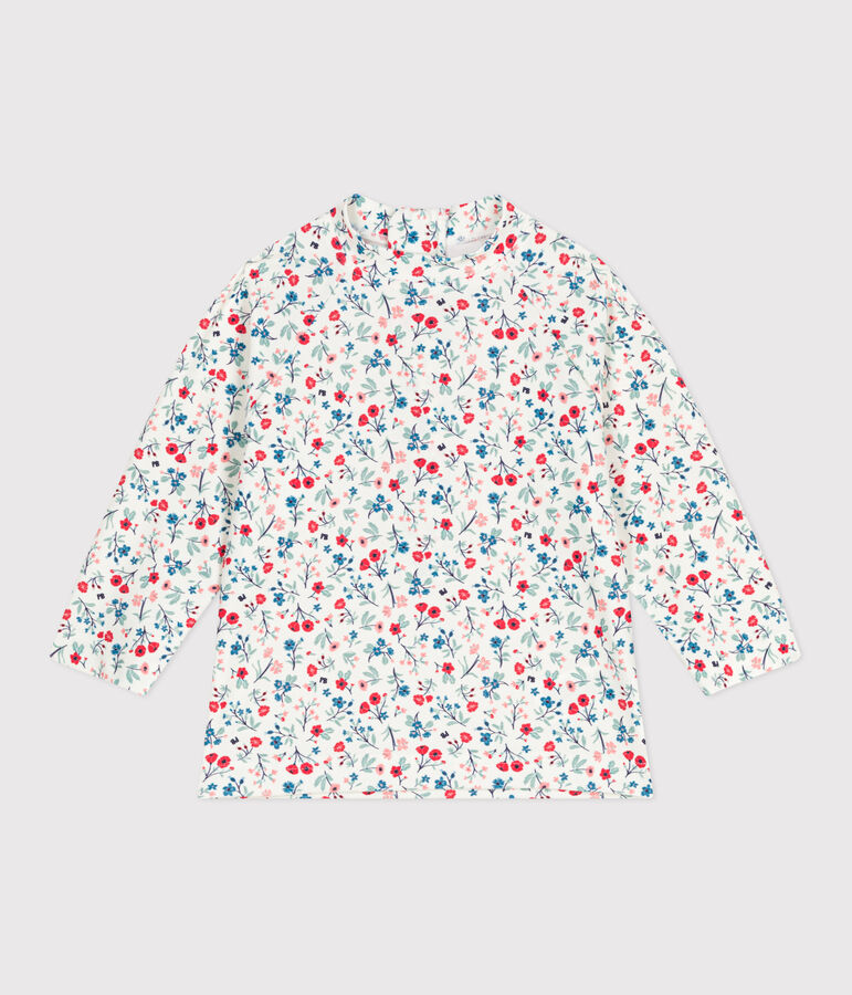 Babies' floral print UV protection T-shirt white/multicolor