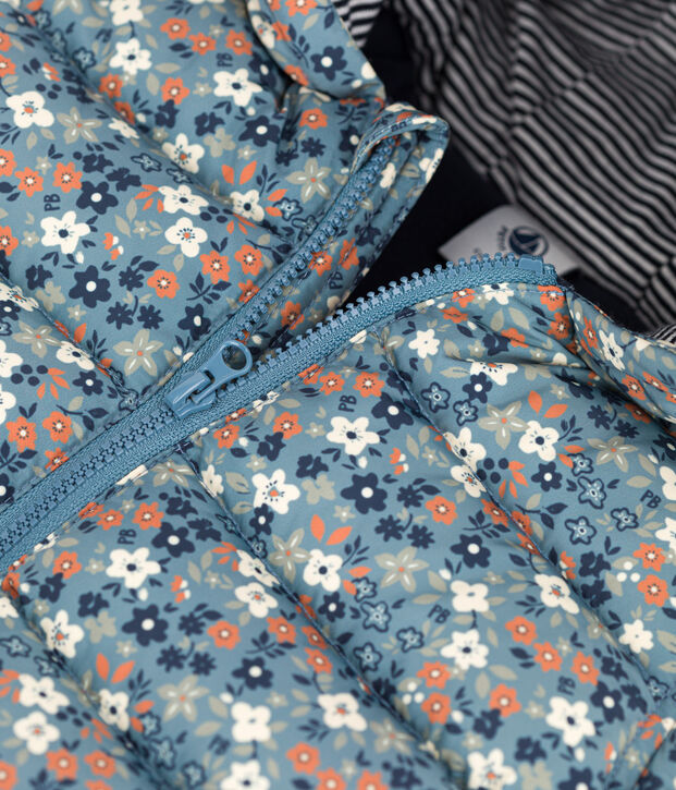 Babies' Recycled Patterned Parka blue/multicolor