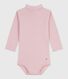 Babies' plain cotton rollneck body