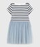 Children's short-sleeved stripy cotton dress CO2 /MULTICO