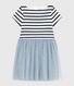 Children's short-sleeved stripy cotton dress
