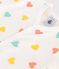 Babies' short heart print cotton jumpsuit MARSHMALLOW white/MULTICO white