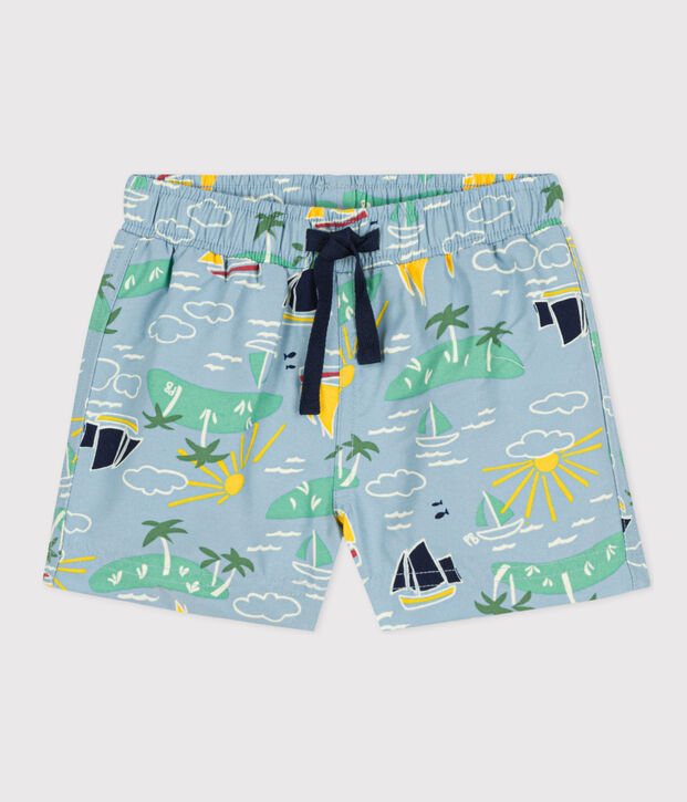 Babies' Recycled Fabric Swim Shorts blue/multicolor