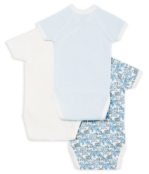 Short-sleeved newborn bodysuit - Set of 3 multicolor