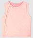 Baby Girls' Reversible Sleeveless Vest in Padded Rib Knit