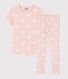 Girls' Pink Heart Pattern Organic Cotton Pyjamas