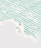 Babies' Wave Pattern Cotton Playsuit MARSHMALLOW white/VERT