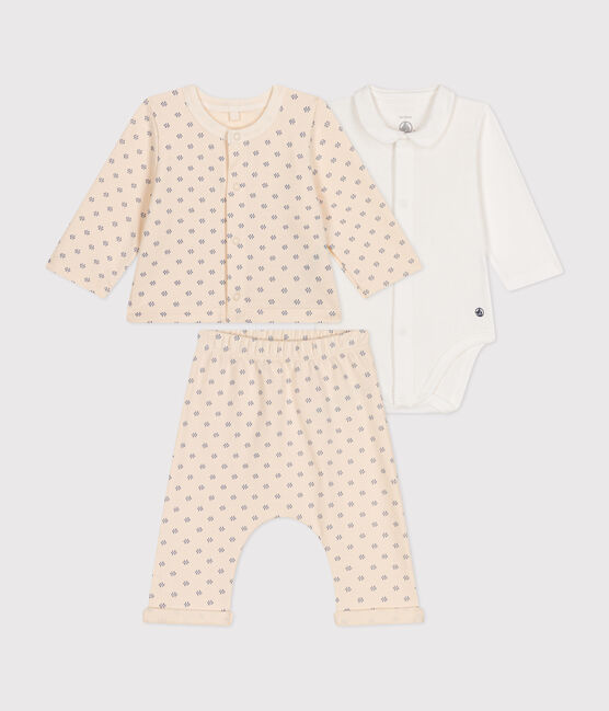 Babies' Lightweight Fleece Outfit - 3-Piece Set AVALANCHE blue/BEACH