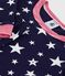 Children's star-print cotton pyjamas with snug-fitting legs SOIR blue/MARSHMALLOW