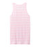 Women's vest top in heritage striped rib BABYLONE pink/MARSHMALLOW white