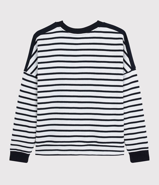 Women's sweatshirt MARSHMALLOW white/SMOKING blue