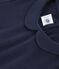 Girls' Short-Sleeved Organic Cotton T-Shirt SMOKING blue