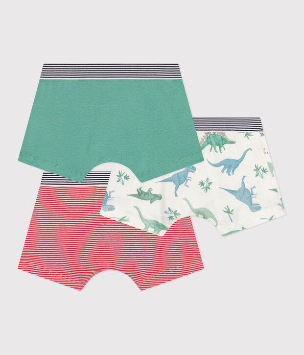 Children's dinosaur print cotton boxers - 3-Pack multicolor