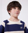 Children's unisex stripy cotton sweatshirt MEDIEVAL blue/AVALANCHE