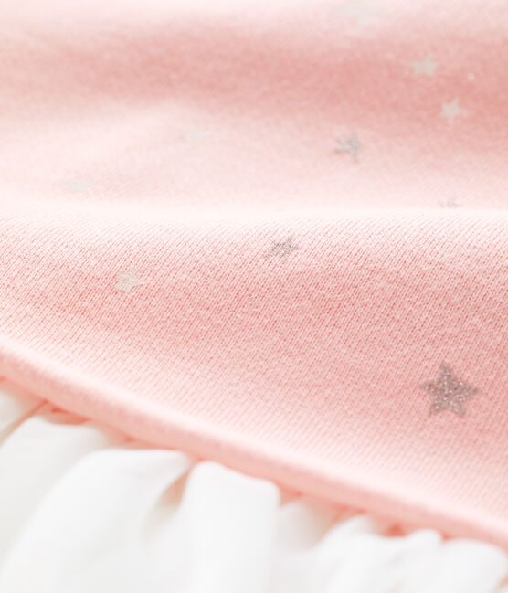 Babies' Fleece Dress MINOIS pink/MARSHMALLOW white
