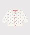 Babies' cotton varsity-style jacket with a spotted print blue/blue