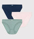 Children's' plain cotton pants - 3-pack