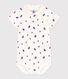 Babies' short-sleeved cotton body with a boat print