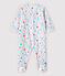 Babies' Marled Grey Starry Velour Sleepsuit POUSSIERE grey/MULTICO white