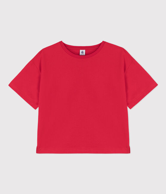 Women's Boxy Cotton T-Shirt PEPS red