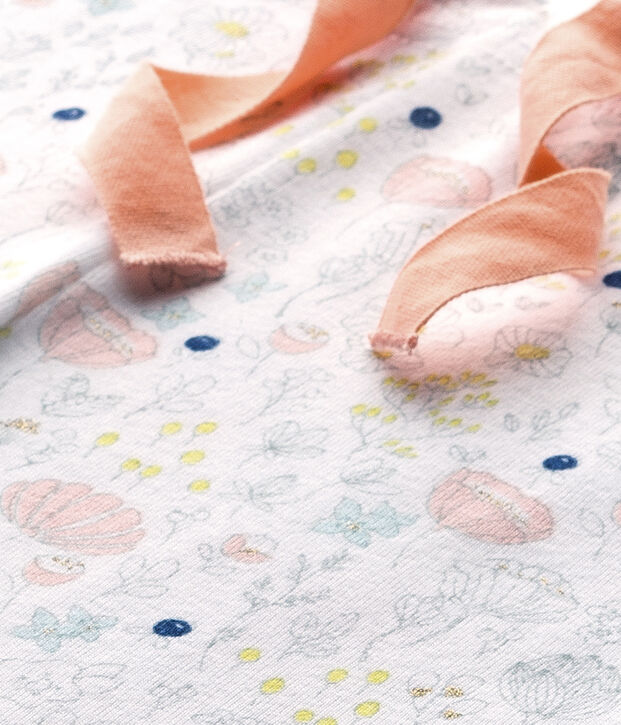 Girls' coordinating pyjama trousers white/pink/multicolor