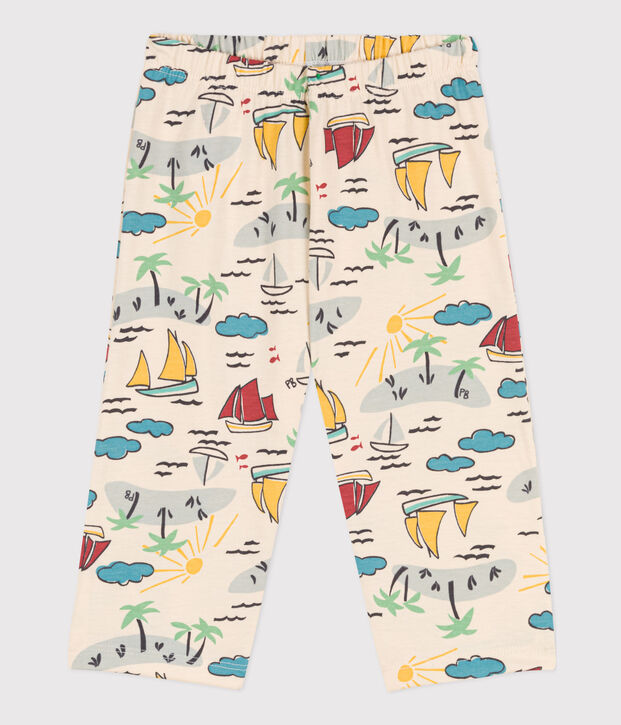 Babies' Printed Jersey Trousers Ecru/multicolor