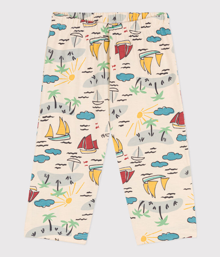 Babies' Printed Jersey Trousers Ecru/multicolor