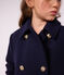 Children's pea coat in plain woollen broadcloth SMOKING