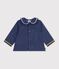 Babies' long-sleeved plain denim blouse blue
