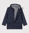 Iconic Recycled Fabric and Organic Cotton Raincoat SMOKING blue