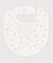 Newborn's printed cotton bib MARSHMALLOW blue/GOMME white