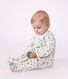 Babies' patterned fleece pyjama suit printed with mushrooms