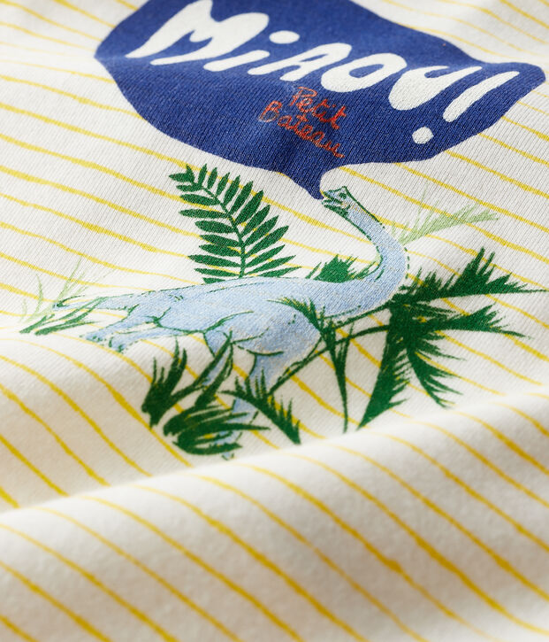 Babies' Ribbed Sleepsuit white/yellow