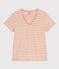 Women's Straight V-Neck Cotton T-Shirt VINTAGE /AVALANCHE