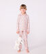 Children's buttoned printed cotton pyjamas