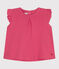 Babies' sleeveless cotton blouse PEONIA pink